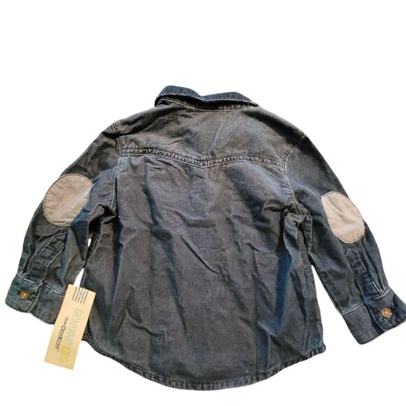 NWT Boys size 18 months OskKosh Navy Corduroy Long Sleeve with Elbow Patches - Picture 2 of 3